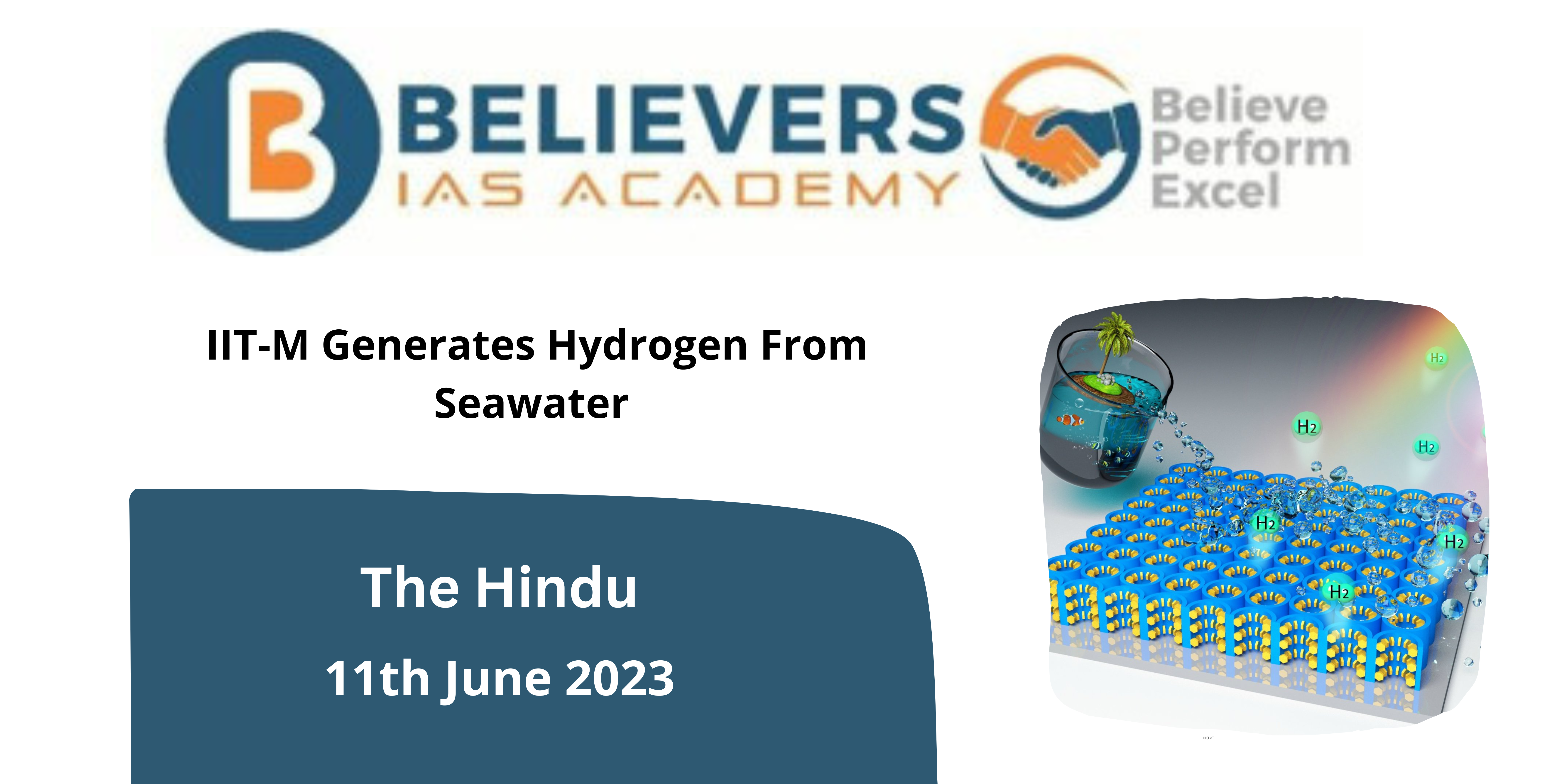IIT-M Generates Hydrogen From Seawater