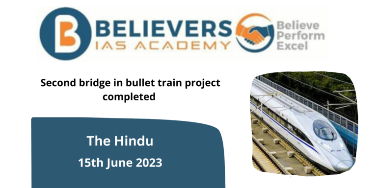 Second bridge in bullet train project completed
