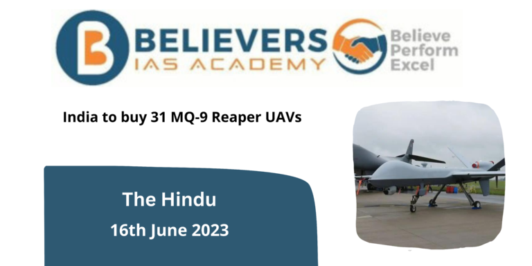 India to buy 31 MQ-9 Reaper UAVs