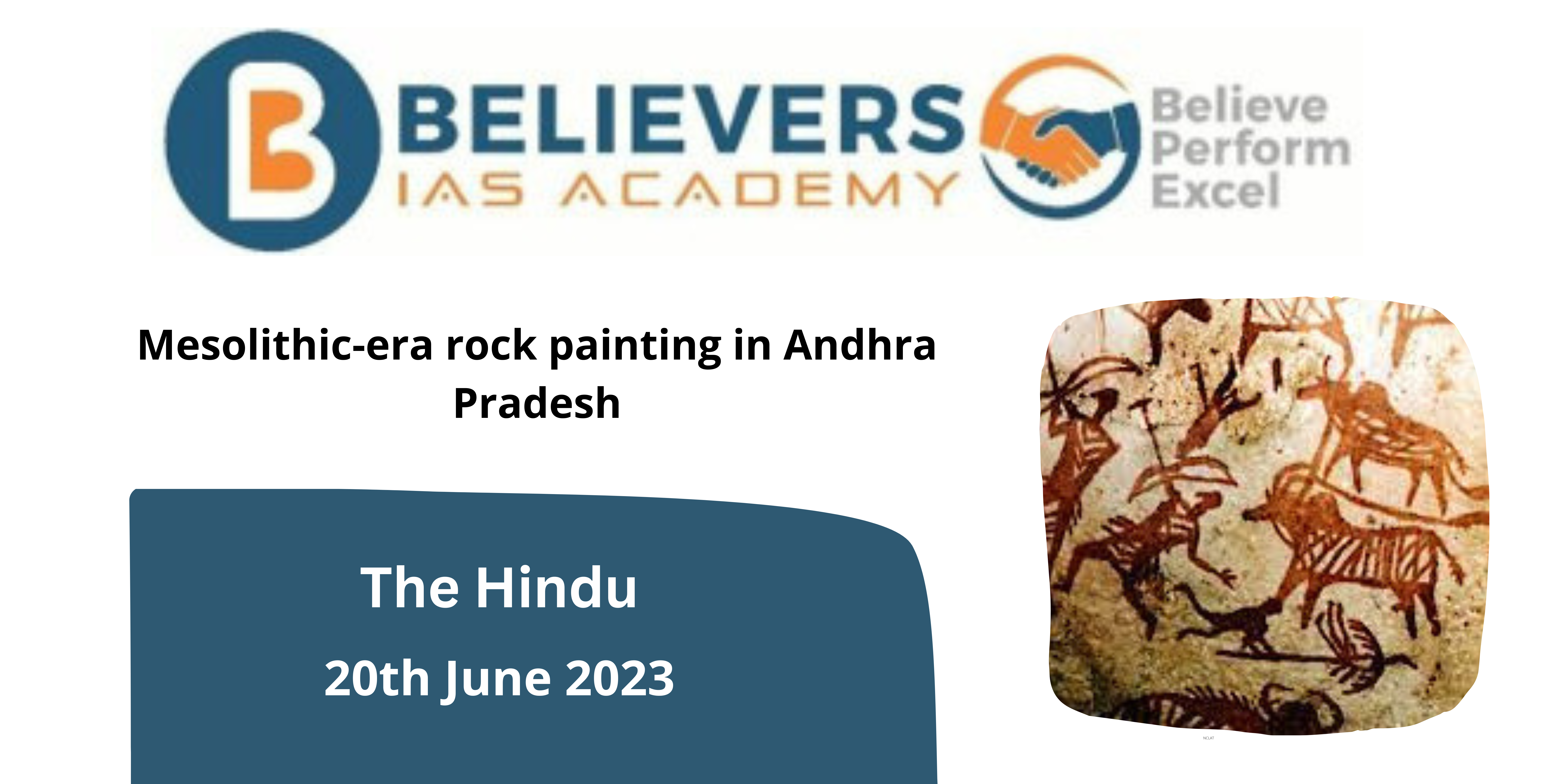Mesolithic-era rock painting in Andhra Pradesh