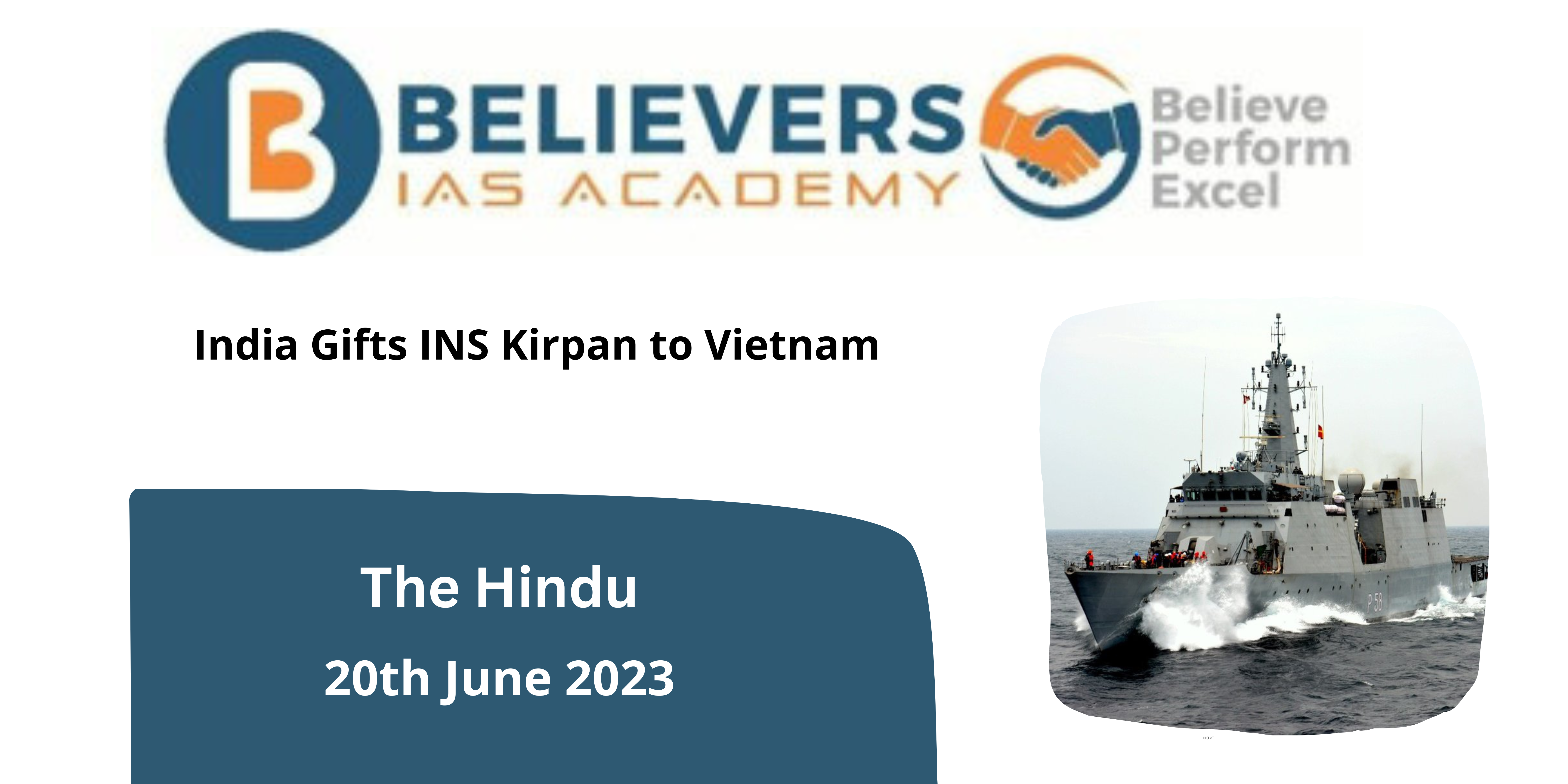 India Gifts INS Kirpan to Vietnam