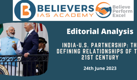 India-U.S. partnership: the defining relationships of the 21st century.
