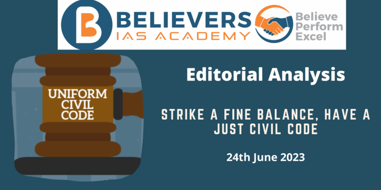Strike a fine balance, have a just civil code.