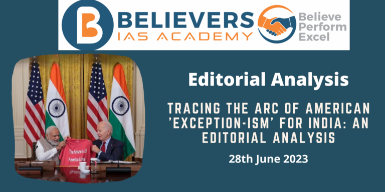 Tracing the Arc of American 'Exception-ism' for India: An Editorial Analysis