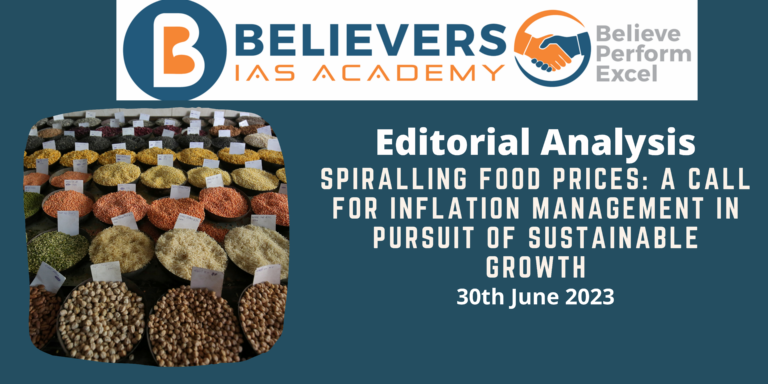 Spiralling Food Prices: A Call for Inflation Management in Pursuit of Sustainable Growth