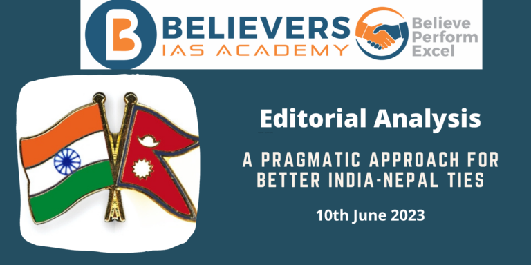 Enhancing India-Nepal Ties: A Pragmatic Approach