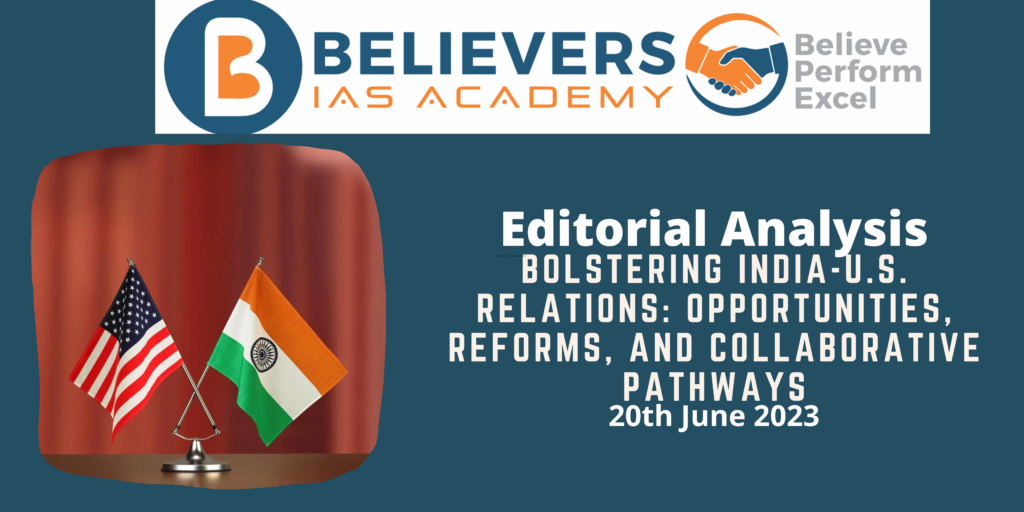 Bolstering India-U.S. Relations: Opportunities, Reforms, And ...