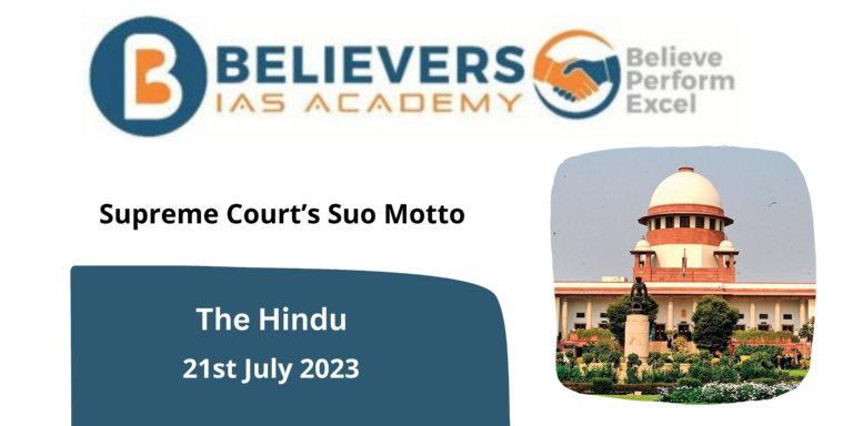 Supreme Court’s Suo Motto