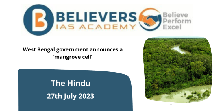 West Bengal government announces a ‘mangrove cell’