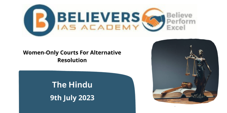 Women-Only Courts For Alternative Resolution