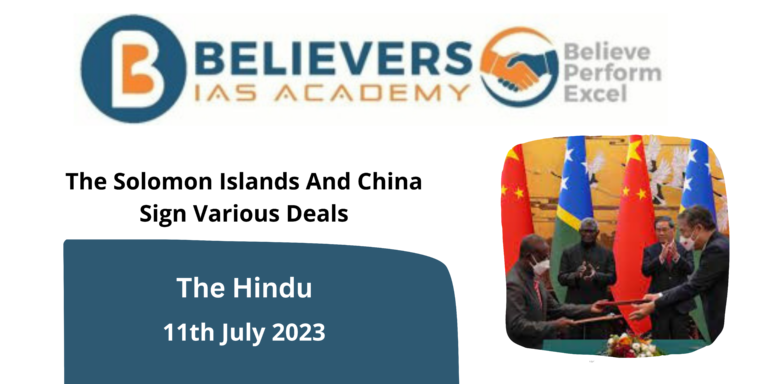 The Solomon Islands And China Sign Various Deals