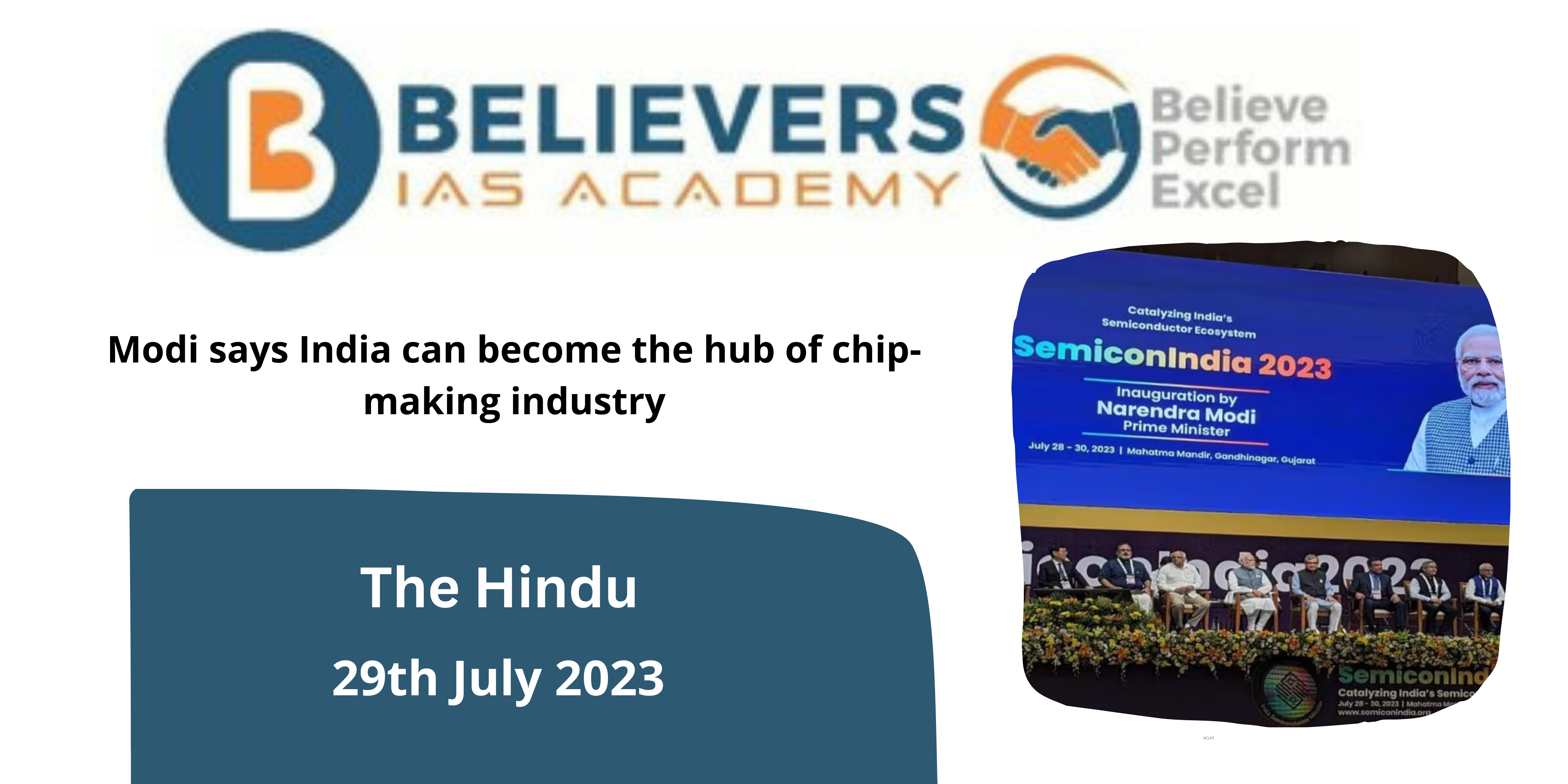 Modi says India can become the hub of chip-making industry