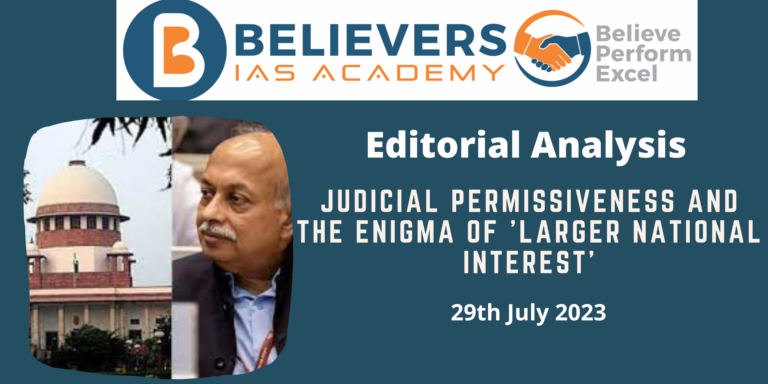 Judicial Permissiveness and the Enigma of 'Larger National Interest'