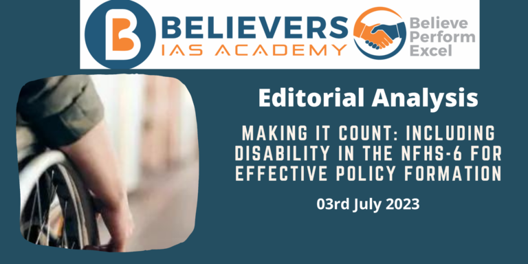 Making it Count: Including Disability in the NFHS-6 for Effective Policy Formation