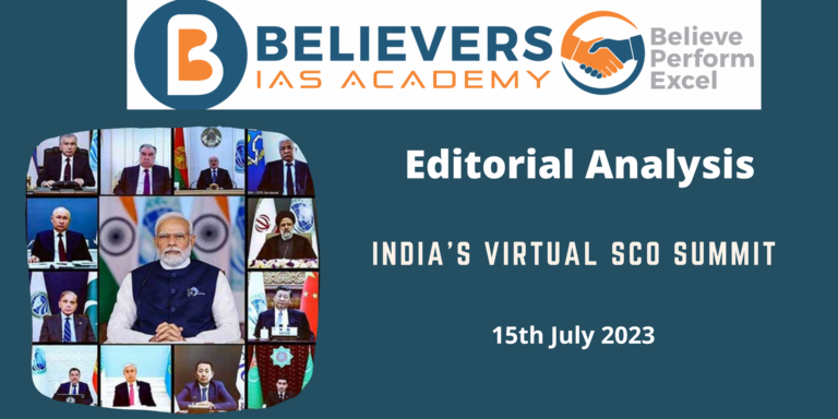 India's Virtual SCO Summit