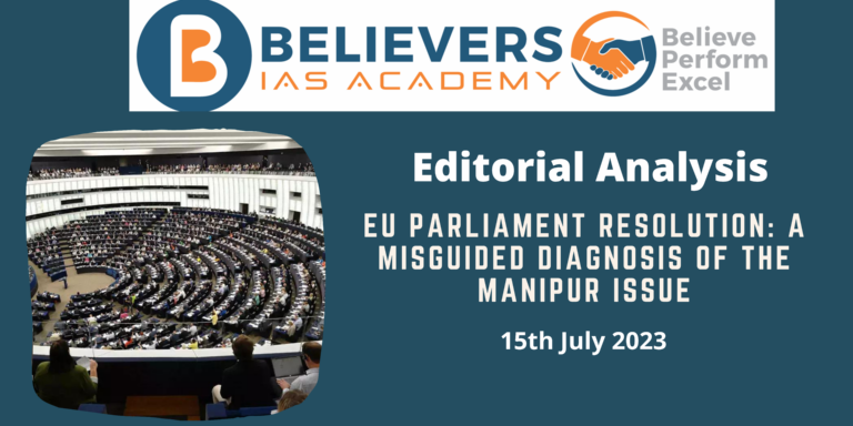 EU Parliament Resolution: A Misguided Diagnosis of the Manipur Issue