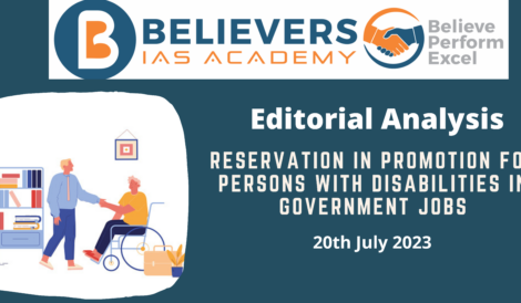 Reservation in Promotion for Persons with Disabilities in Government Jobs