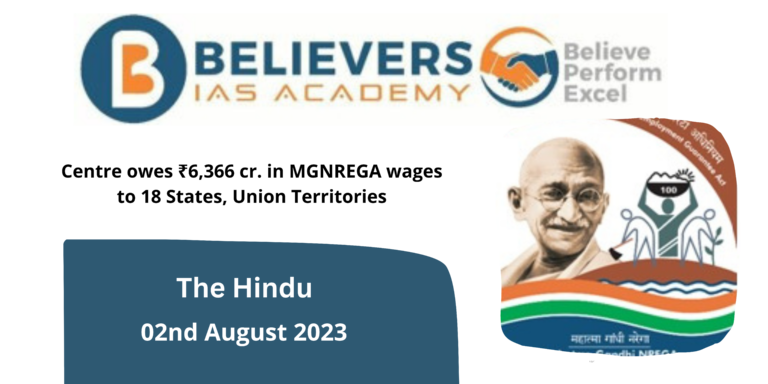 Centre Owes ₹6,366 Cr. in MGNREGA Wages: An Overview