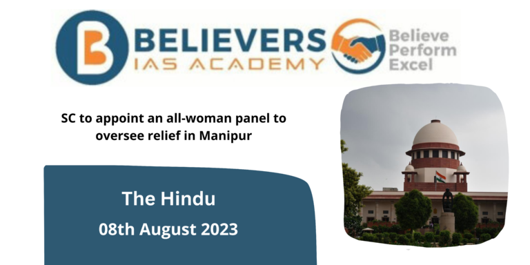 SC to appoint an all-woman panel to oversee relief in Manipur