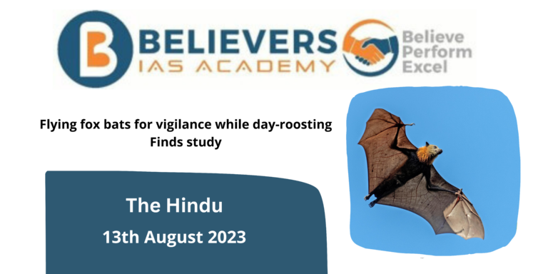 Flying fox bats for vigilance while day-roosting Finds study