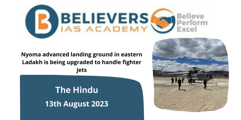 Nyoma advanced landing ground in eastern Ladakh is being upgraded to handle fighter jets