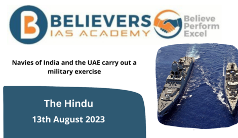 Navies of India and the UAE carry out a military exercise
