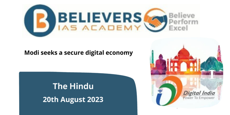 Modi seeks a secure digital economy