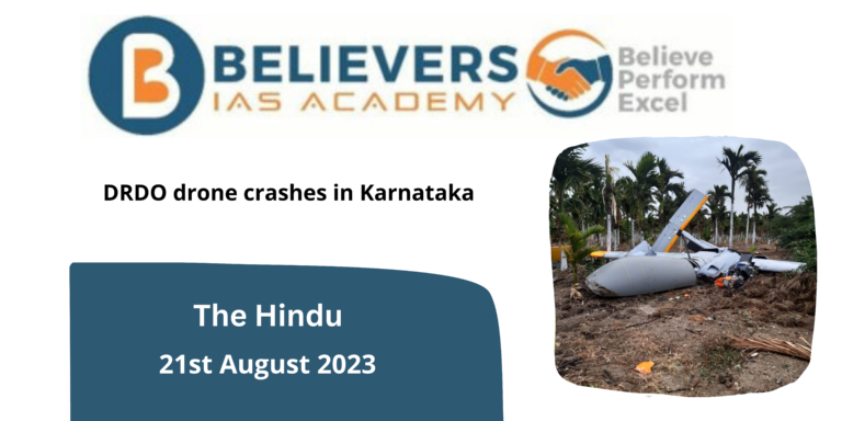 DRDO drone crashes in Karnataka