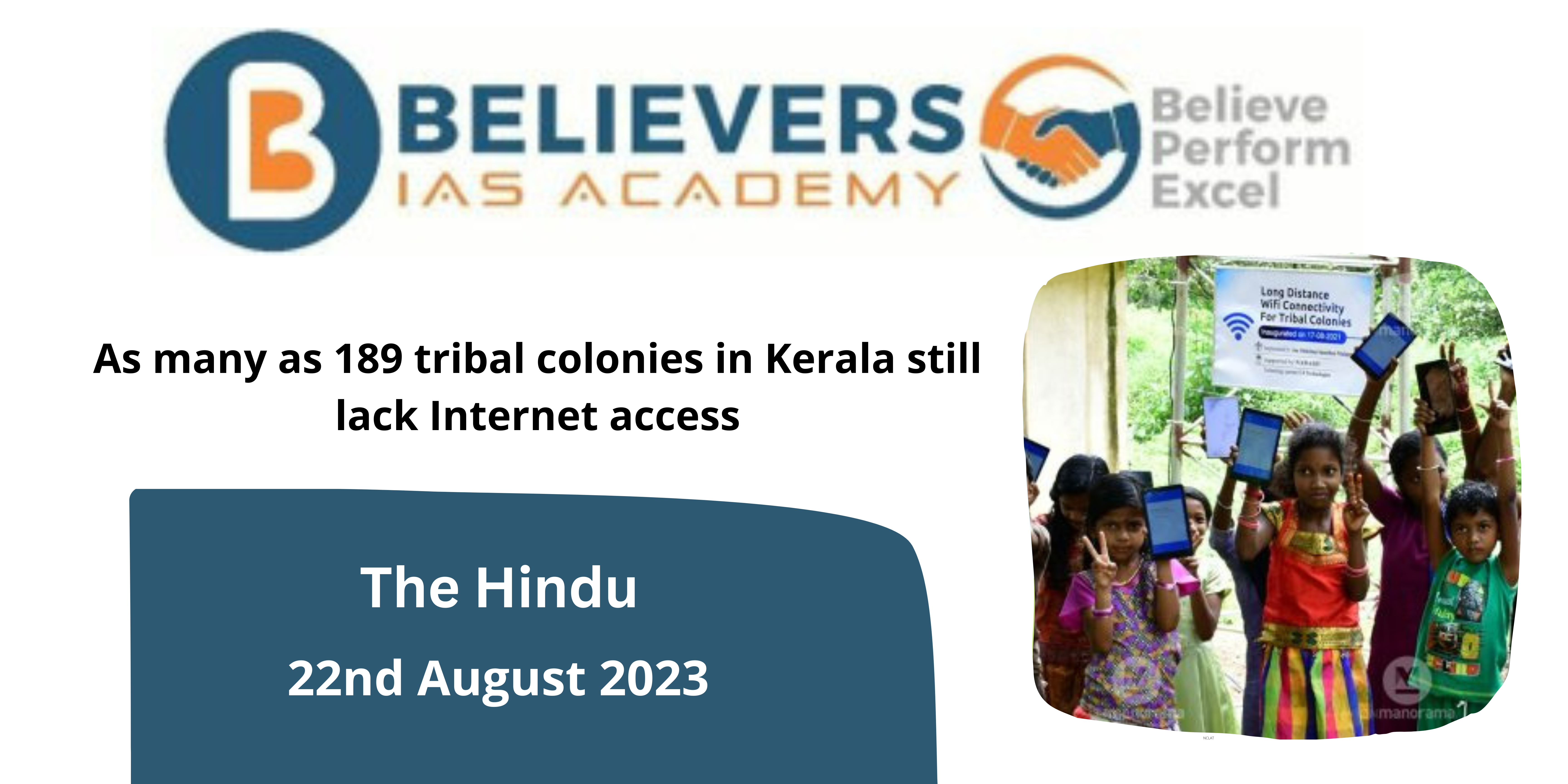 Digital Divide: 189 Tribal Colonies Lack Internet in Kerala - Believers IAS