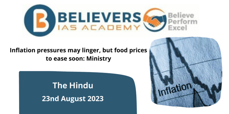 Inflation pressures may linger, but food prices to ease soon: Ministry