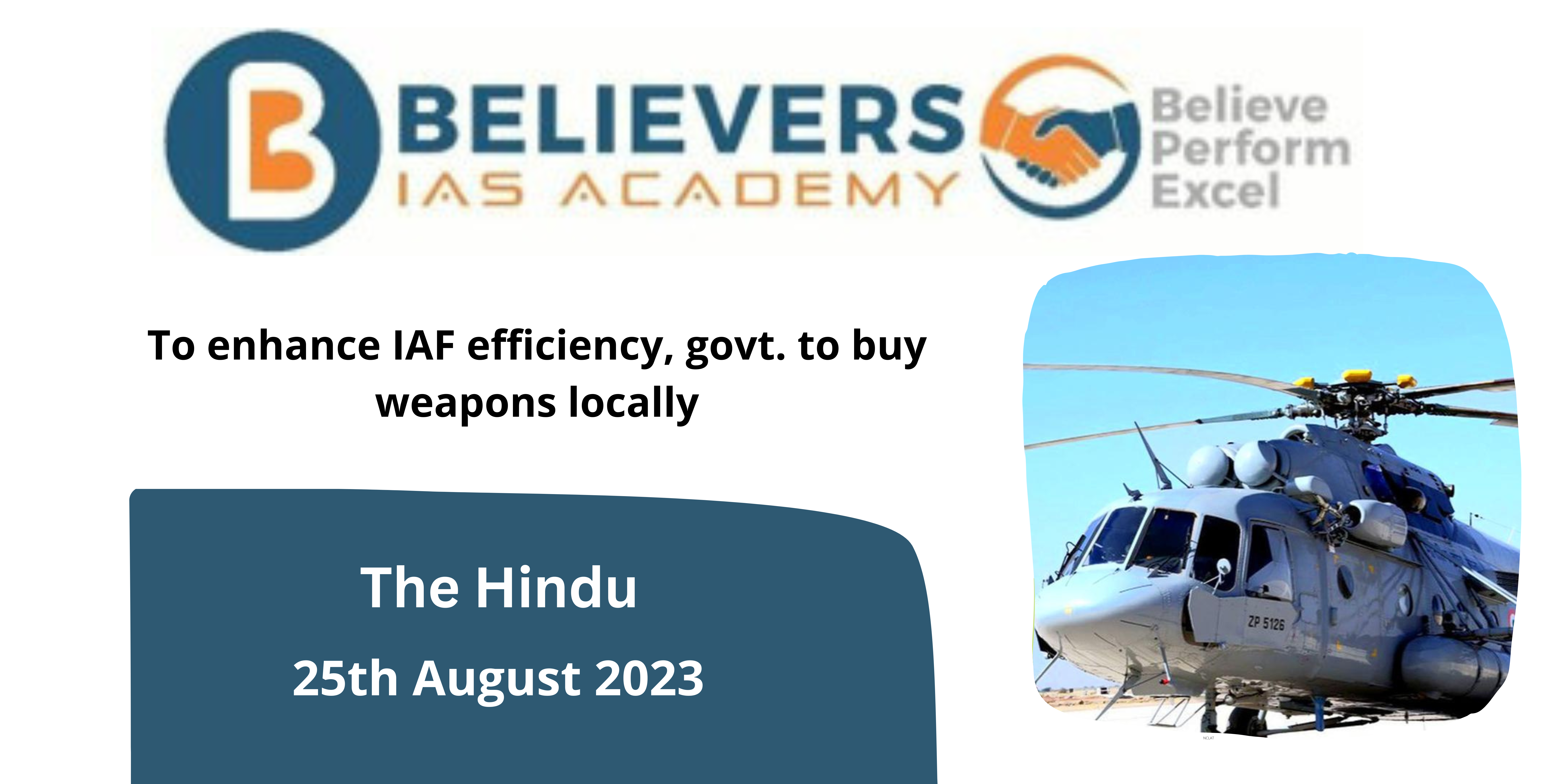 To enhance IAF efficiency, govt. to buy weapons locally