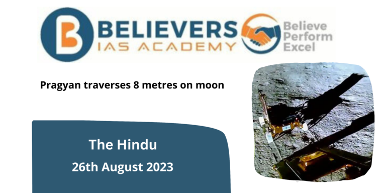 Pragyan traverses 8 metres on moon
