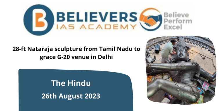 Exquisite 28-ft Nataraja Sculpture at G-20 Venue