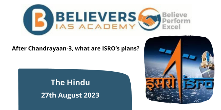 ISRO's Post-Chandrayaan-3 Agenda