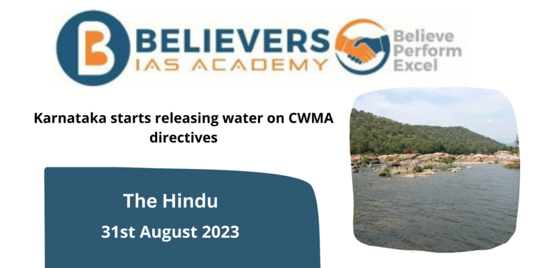 Karnataka starts releasing water on CWMA directives