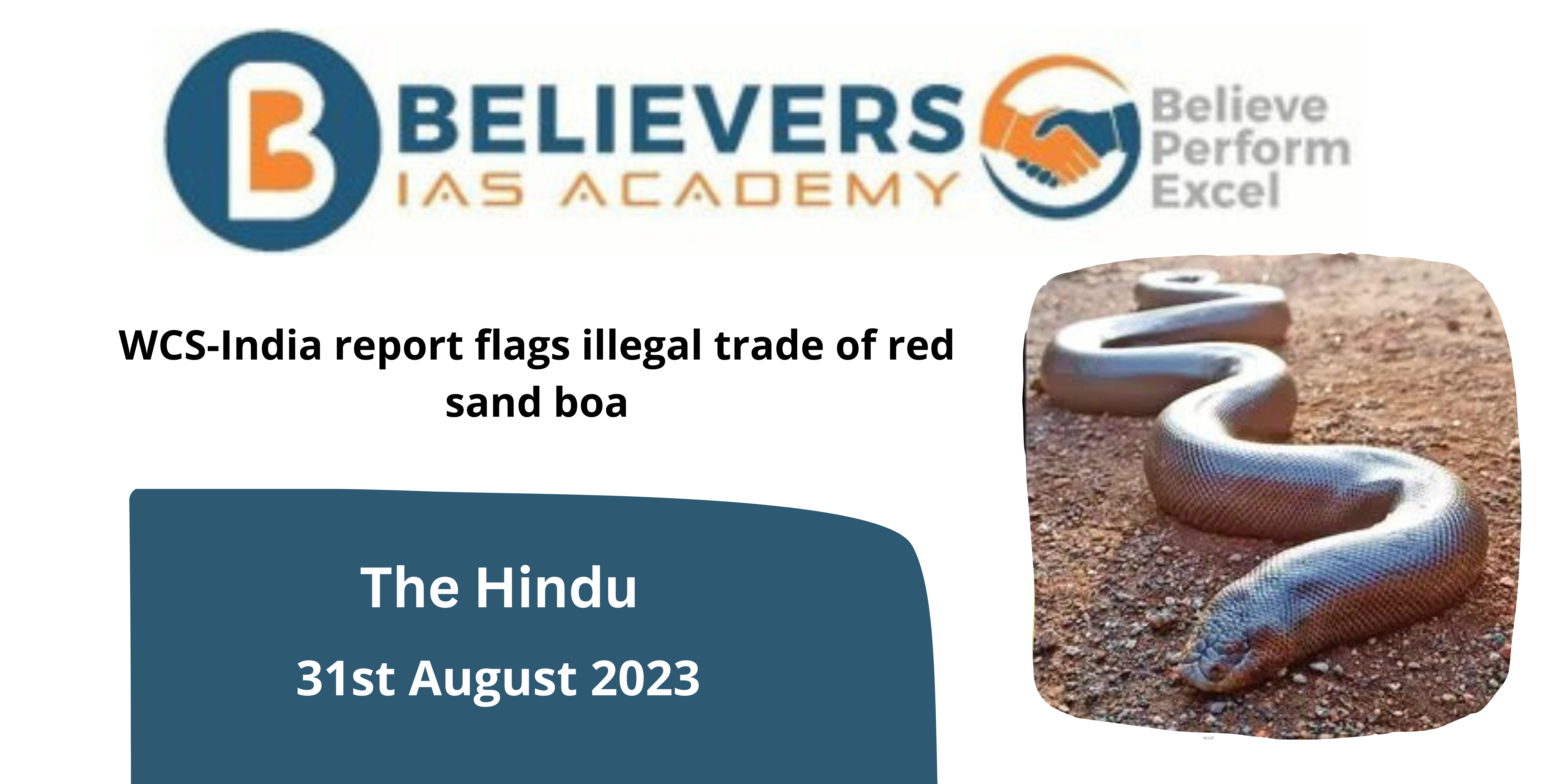 WCS-India report flags illegal trade of red sand boa