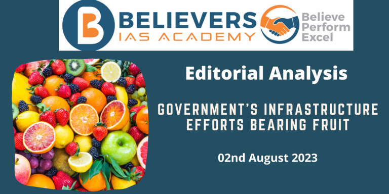 Government's Infrastructure Efforts Bearing Fruit
