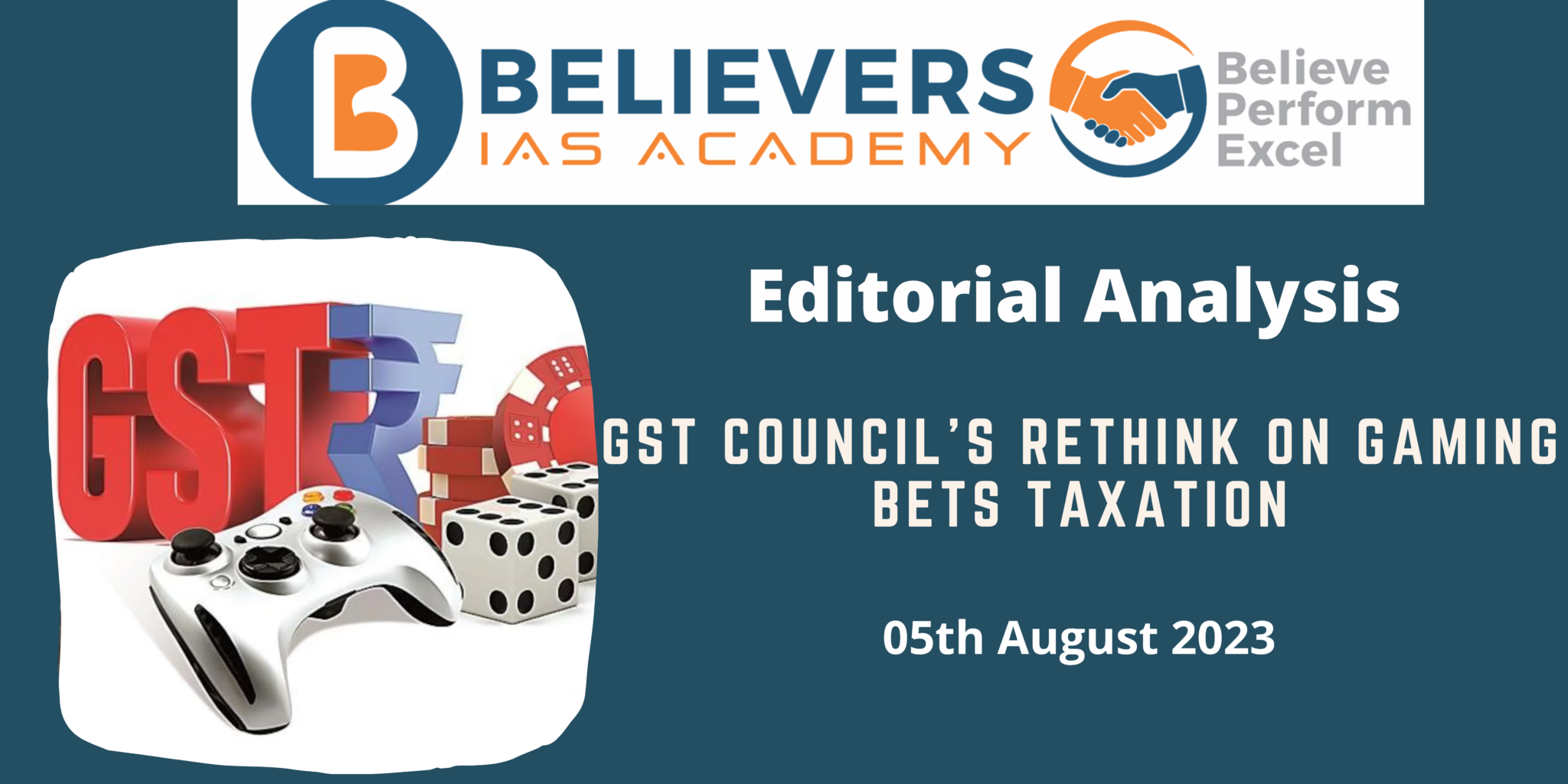 GST Council’s Rethink on Gaming Bets Taxation Believers IAS Academy