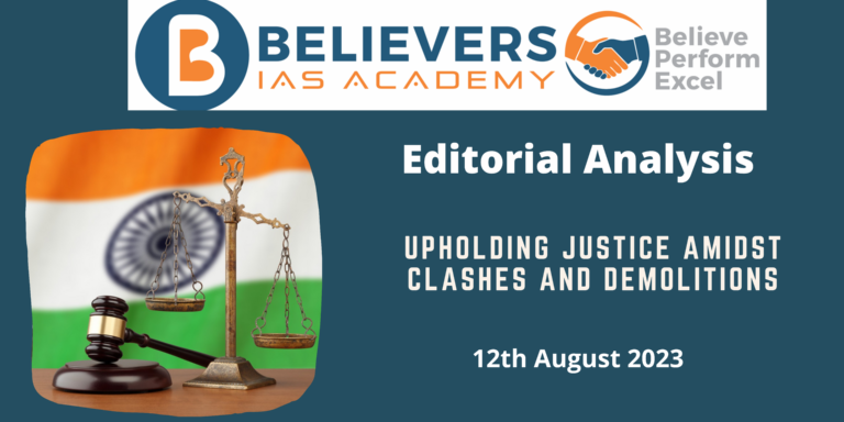 Upholding Justice Amidst Clashes and Demolitions