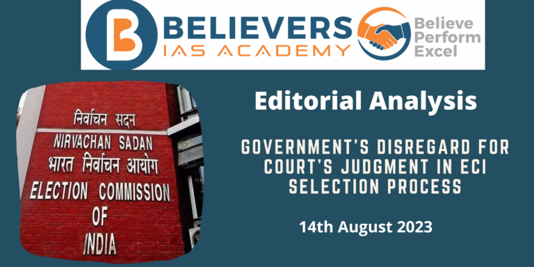 Government's Disregard for Court's Judgment in ECI Selection Process