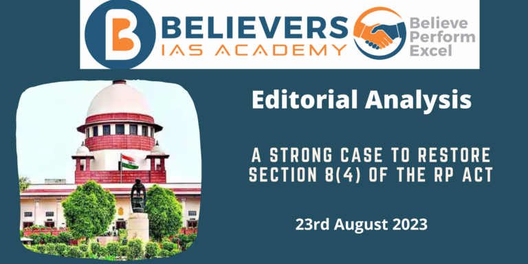 Restoring Section 8(4) of RP Act