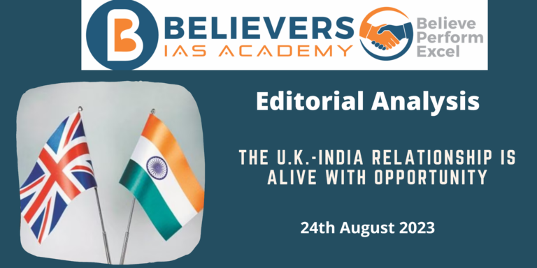 The U.K.-India relationship is alive with opportunity