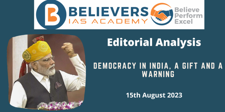 Democracy in India, a gift and a warning