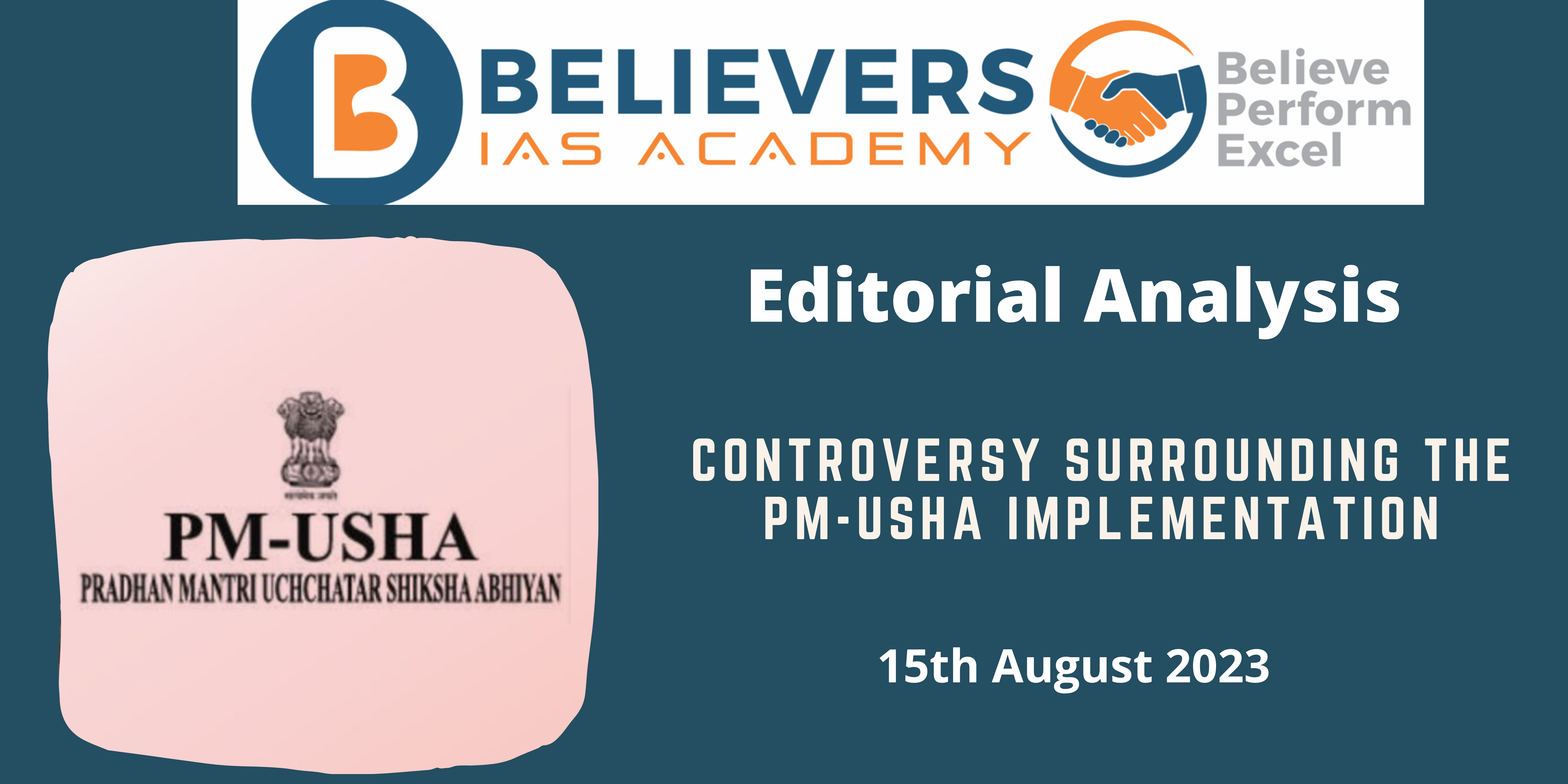 Controversy Surrounding the PM-USHA Implementation