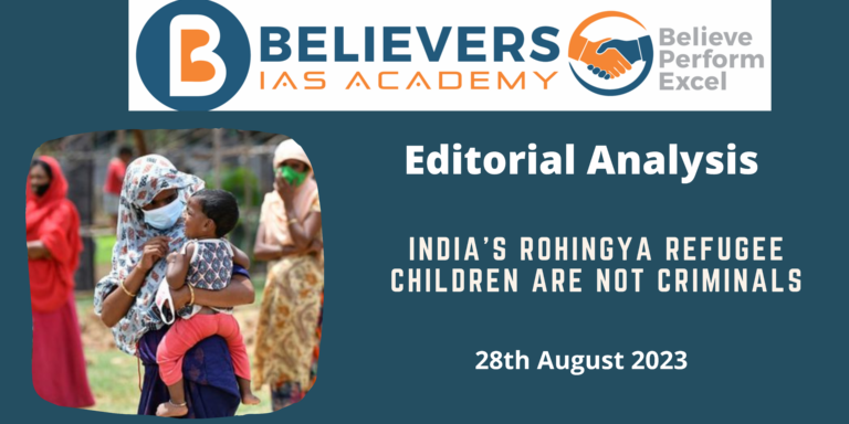 India’s Rohingya refugee children are not criminals