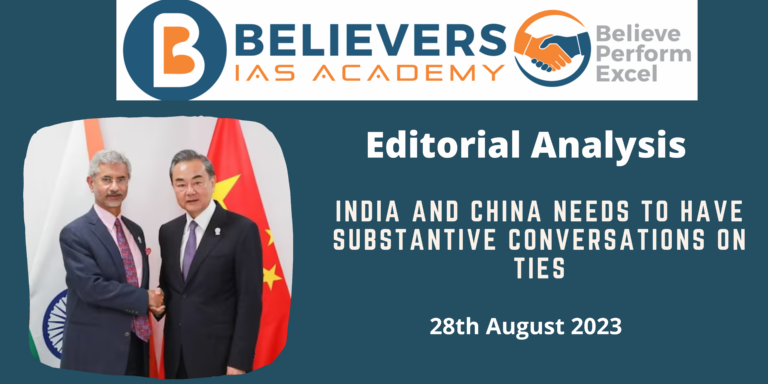 India and China needs to have substantive conversations on ties