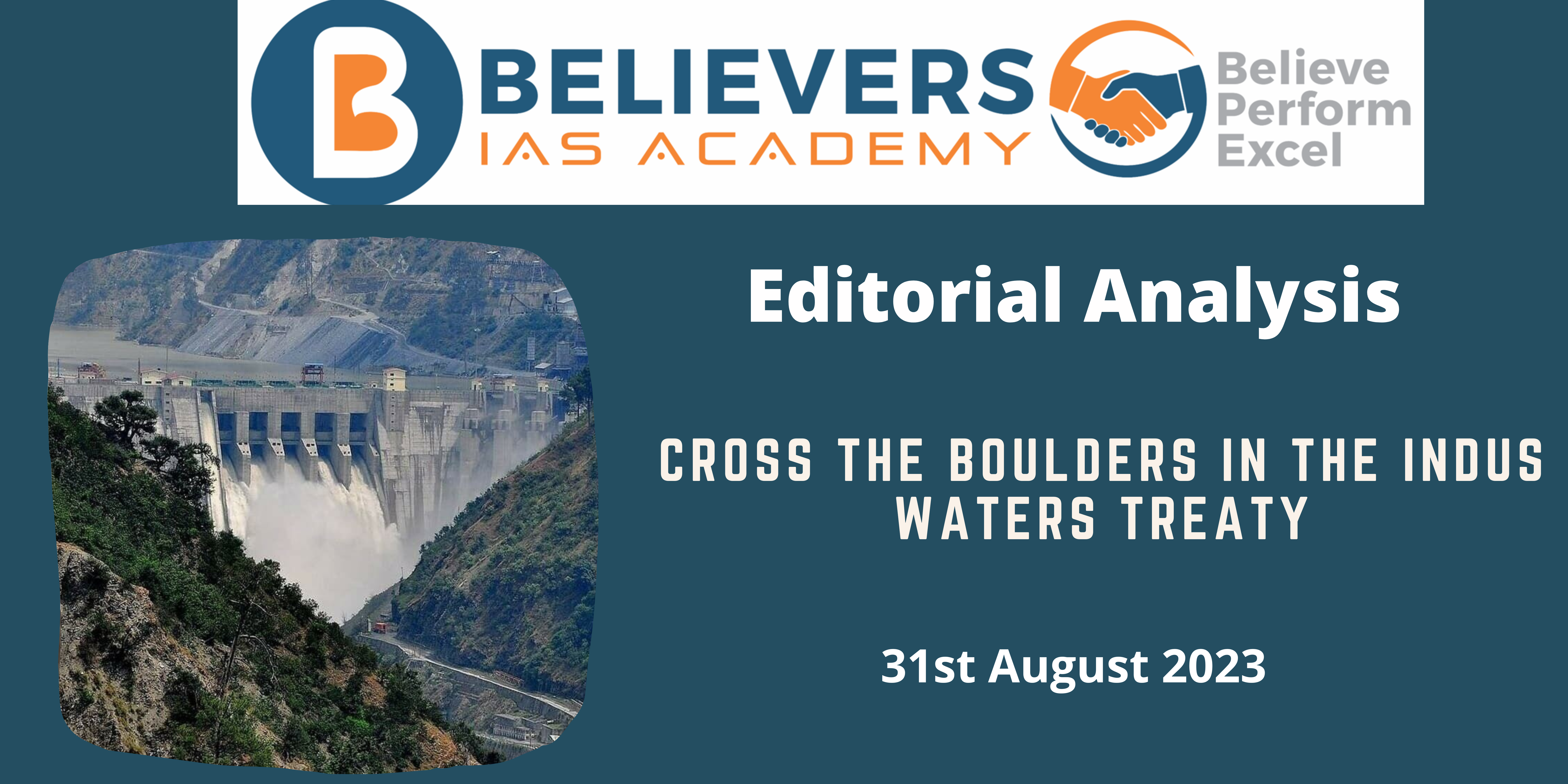 Cross the boulders in the Indus Waters Treaty