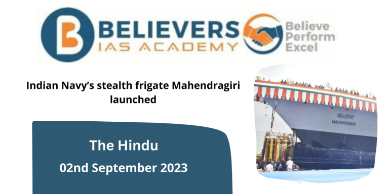 Indian Navy’s stealth frigate Mahendragiri launched