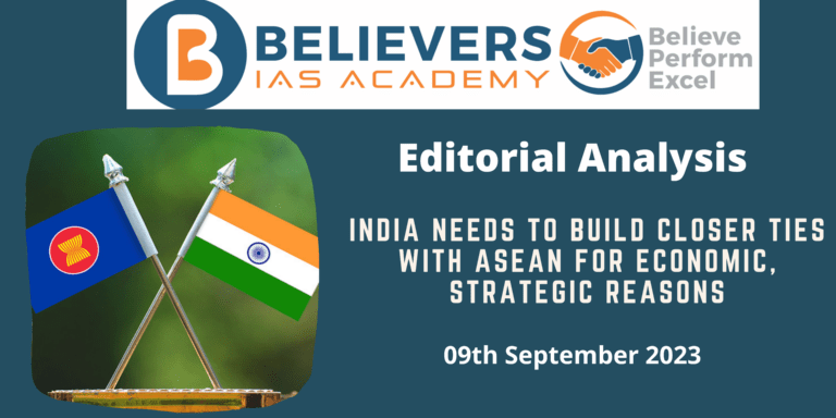 India needs to build closer ties with ASEAN for economic, strategic reasons