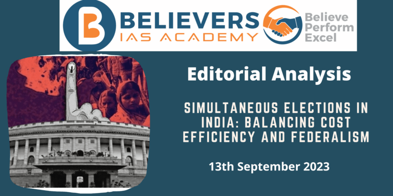 Simultaneous Elections in India: Balancing Cost Efficiency and Federalism
